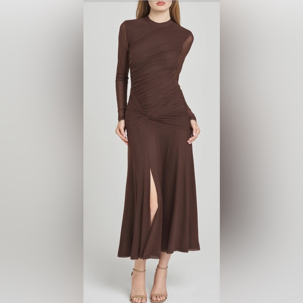 Wayf Chocolate Brown Maxi Skirt